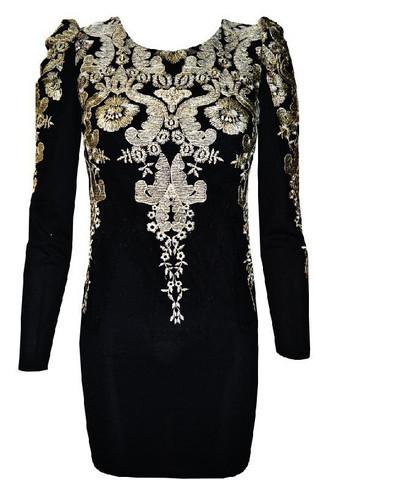 VICTORIA Embroidery Bodycon Dress