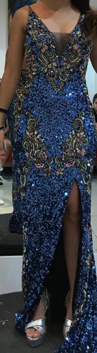 CARMELLA fancy split prom dress