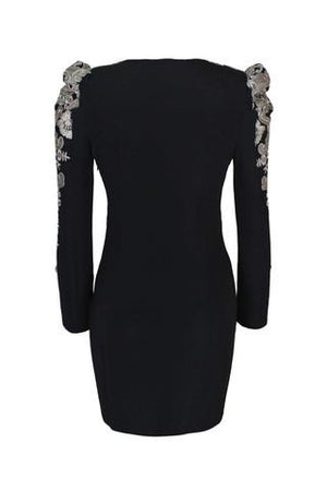 VICTORIA Embroidery Bodycon Dress