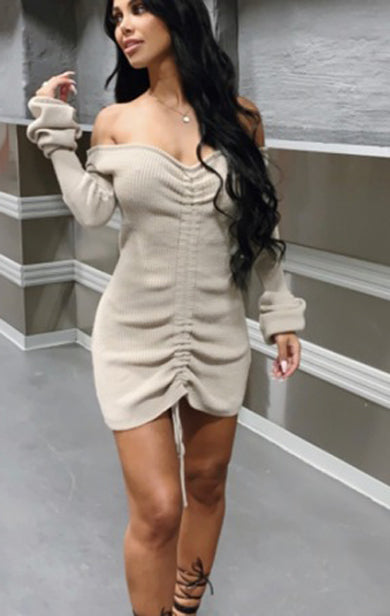 JULIET off shoulder knit dress