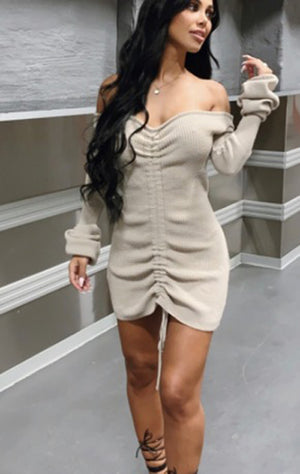 JULIET off shoulder knit dress