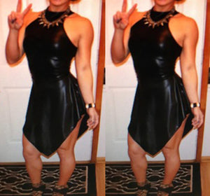 Leather Mini Dress