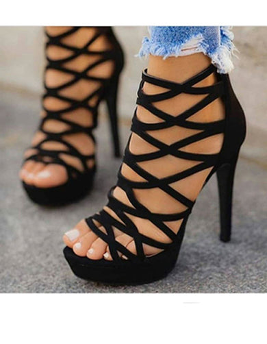 LOUISA ankle strap high heels