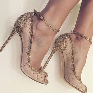 AMELIA Diamond Flock High Heels