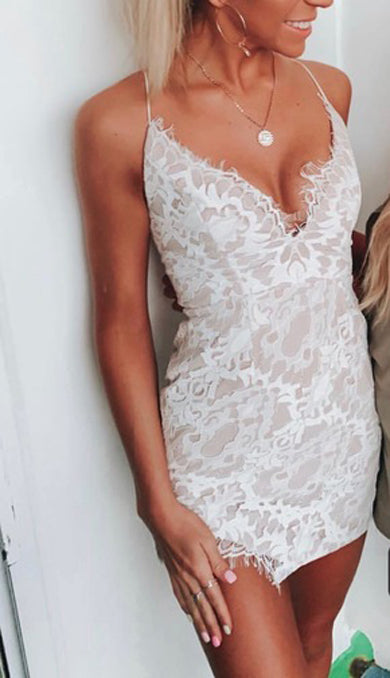 LUCIA backless lace dress