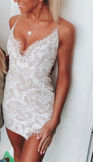 LUCIA backless lace dress