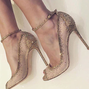 AMELIA Diamond Flock High Heels