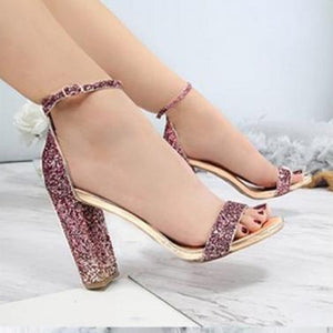 Cozy Glitter high heels sandals