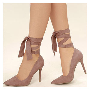 HOLLY suede pointy toe heels