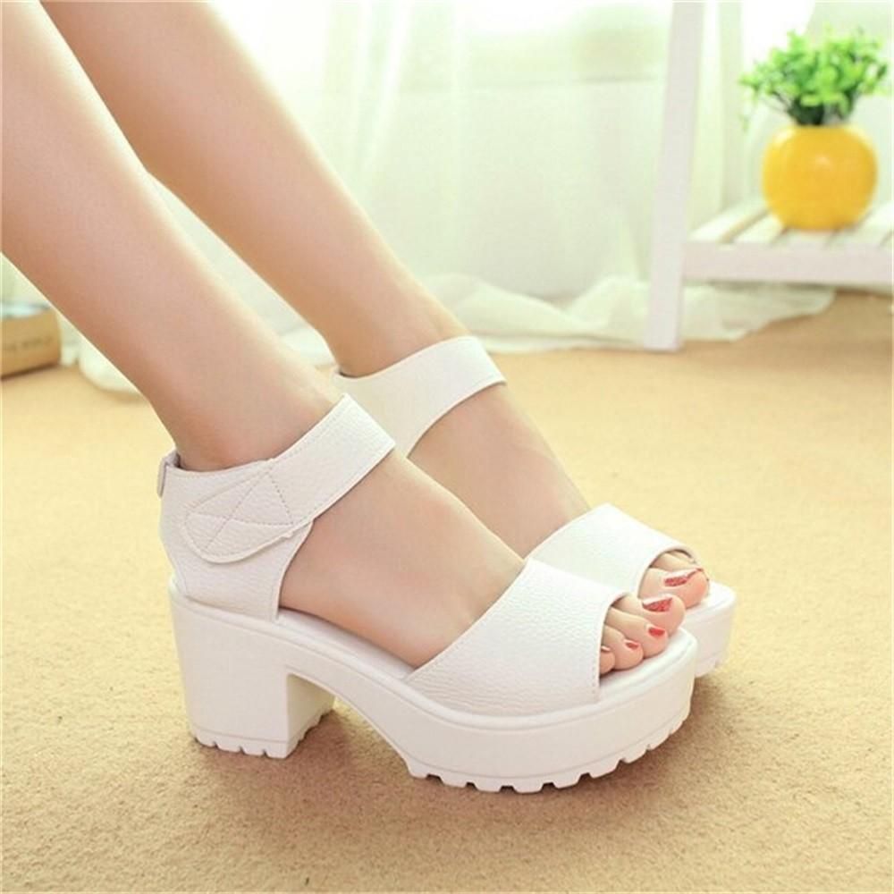 The Belt Platform Sandals