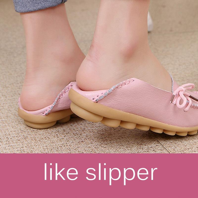 The Genuine Leather Casual Flat Shoes