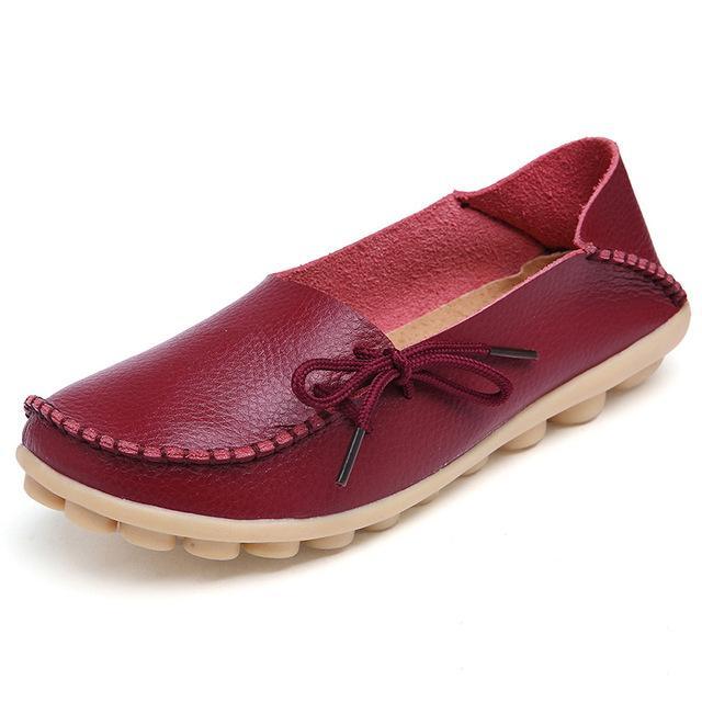 The Genuine Leather Casual Flat Shoes