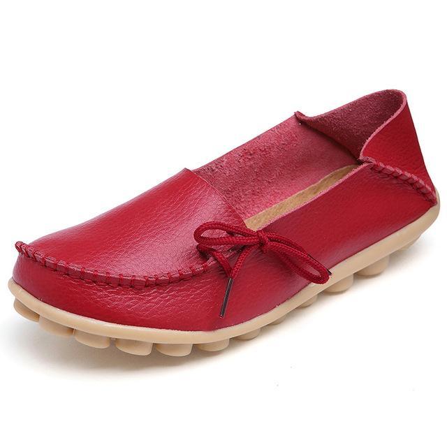 The Genuine Leather Casual Flat Shoes