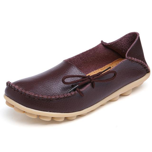 The Genuine Leather Casual Flat Shoes