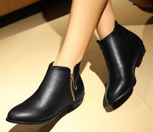 The ankle boots flat heel boots