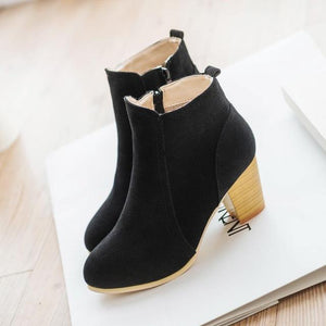 The ankle Side zipper boots