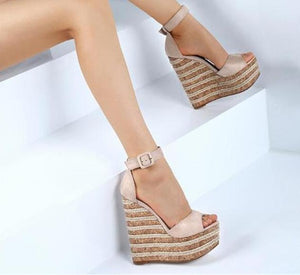 The Crossdresser Stiletto Wedges sandals.