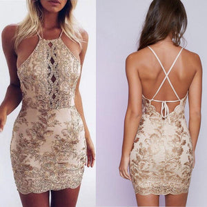 Backless Bandage Mini Dresses