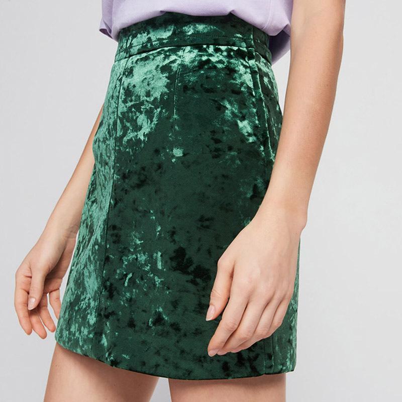 Autumn Metallic Sense Mini Skirts