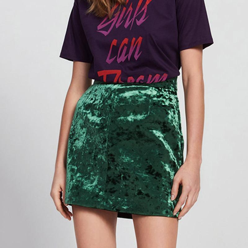 Autumn Metallic Sense Mini Skirts